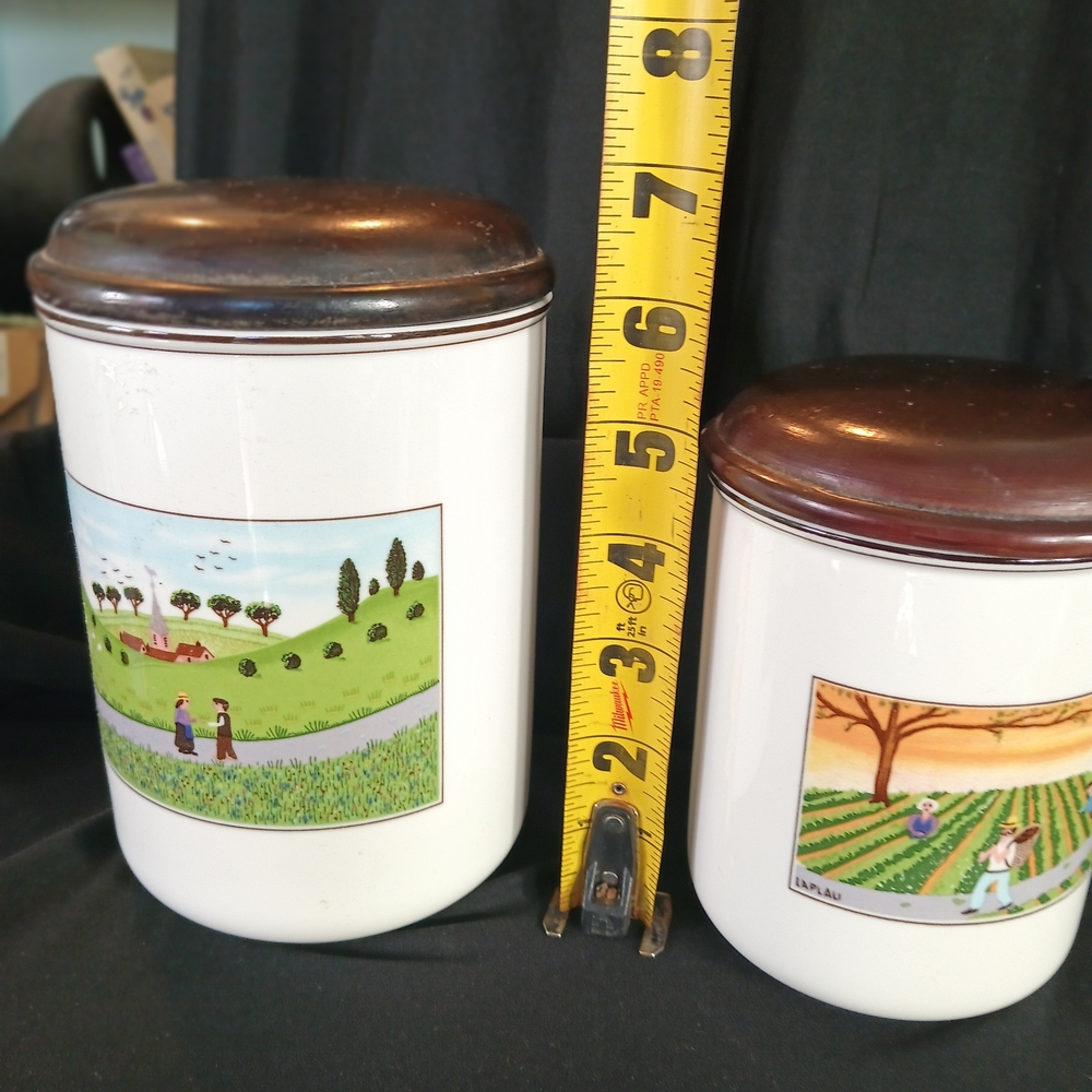 Villeroy & Boch White and Brown Food Storage Canisters
